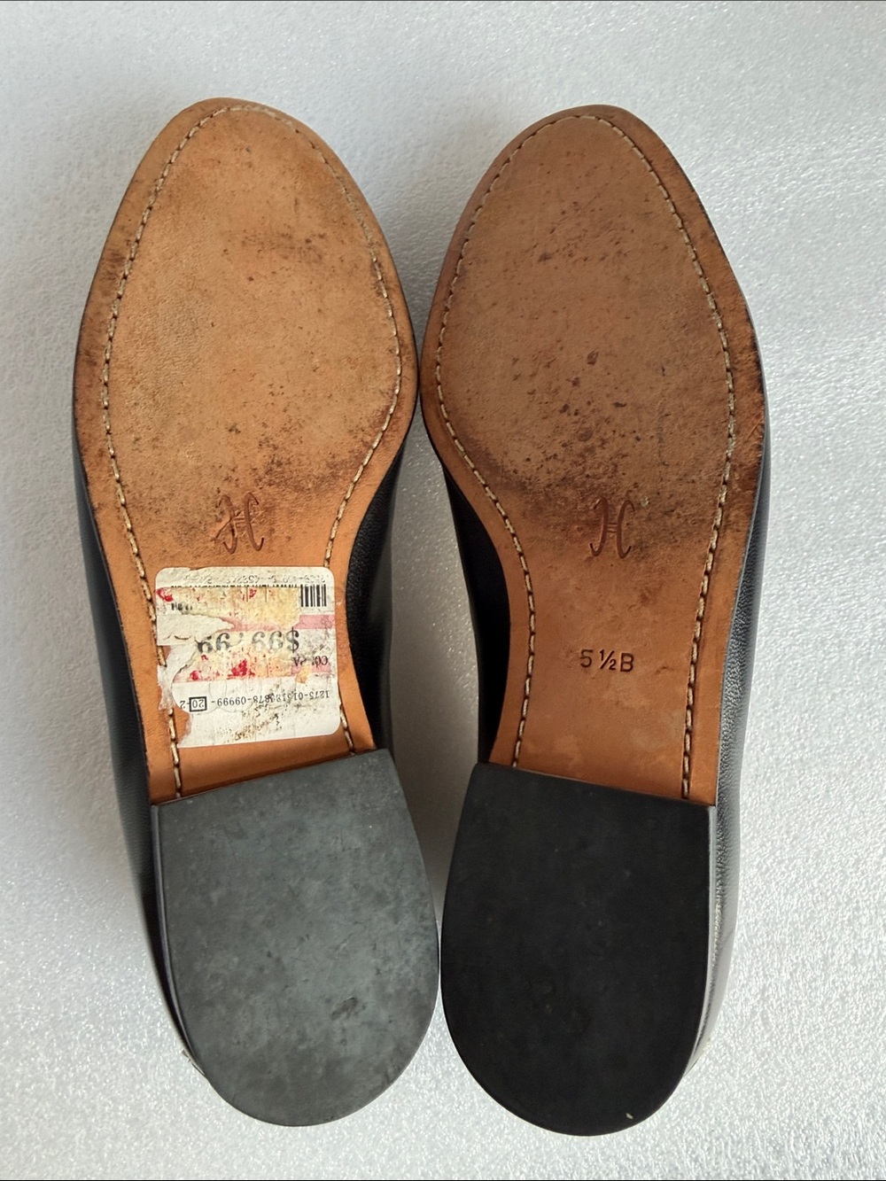 COLE HAAN Black Leather Tassel Loafers Contrast Stitching Flats Women’s 5.5 - Picture 11 of 16